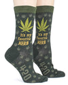 FOOT TRAFFIC Brand LadiesMARIJUANA 420 Socks - Novelty Socks for Less