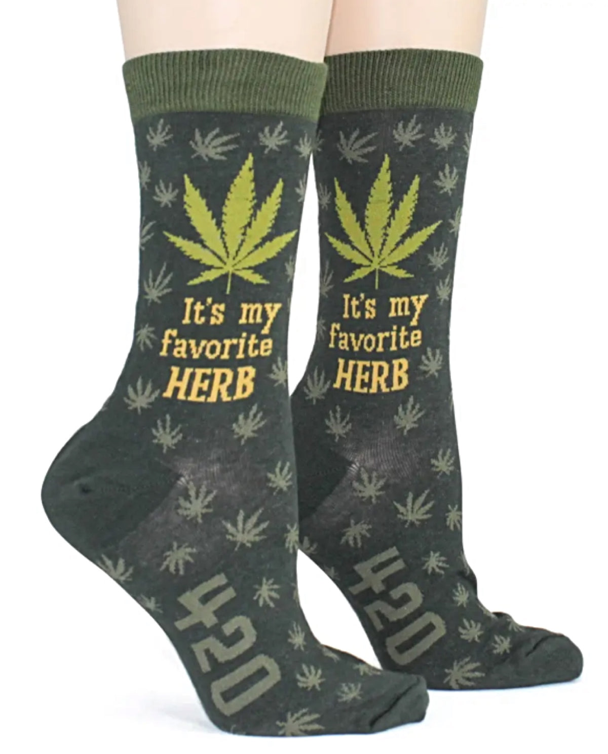 FOOT TRAFFIC Brand LadiesMARIJUANA 420 Socks - Novelty Socks for Less