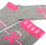 PARQUET BRAND Ladies PINK BREAST CANCER AWARENESS RIBBON Socks - Novelty Socks for Less