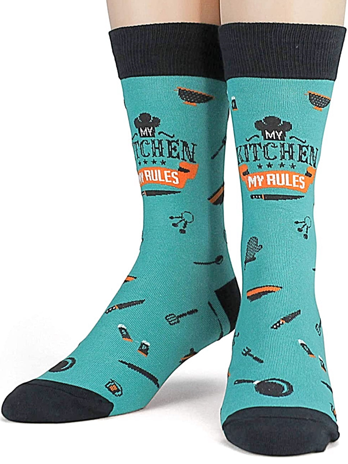 FOOT TRAFFIC Mens MY KITCHEN MY RULES Socks - Novelty Socks for Less