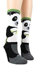 FOOT TRAFFIC Ladies PANDA BEAR NON-SKID SLIPPERS - Novelty Socks for Less