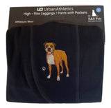 URBAN ATHLETICS Ladies BOXER High Rise Leggings With Pockets E&S Pets - Novelty Socks for Less