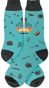 FOOT TRAFFIC Mens MY KITCHEN MY RULES Socks - Novelty Socks for Less
