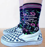 GROOVY THINGS Brand Ladies FUCK AROUND & FIND OUT’ Socks - Novelty Socks for Less