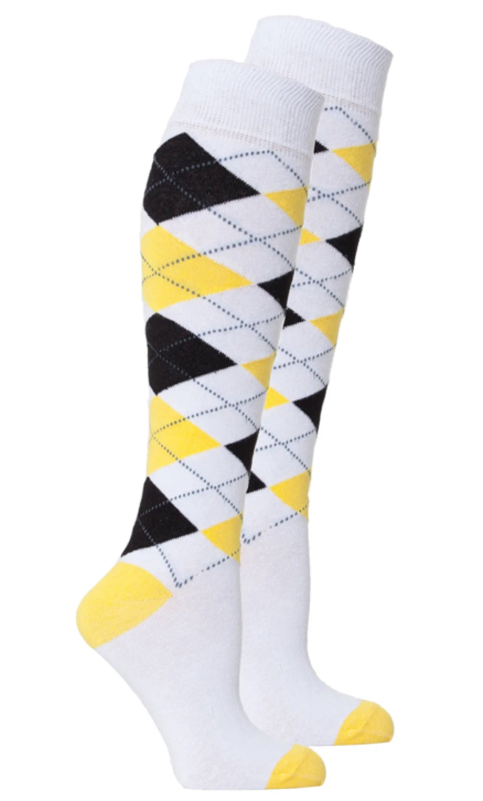 SOCKS N SOCKS Brand Ladies ARGYLE Knee High Socks - Novelty Socks for Less
