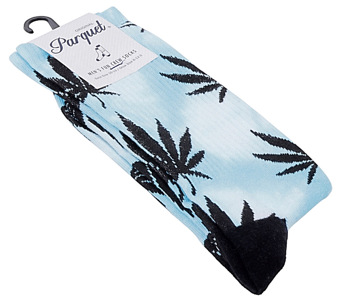 PARQUET Brand Men’s TIE DYE MARIJUANA POT Socks - Novelty Socks for Less