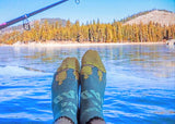 CRAZY DOG BRAND MEN’S FISHING SOCKS ‘MY FISHING BUDDY CALLS ME DAD’ - Novelty Socks for Less