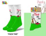 COOL SOCKS BRAND MEN’S LAWN MOWING SOCKS ‘FUCK THIS SHIT’ - Novelty Socks for Less