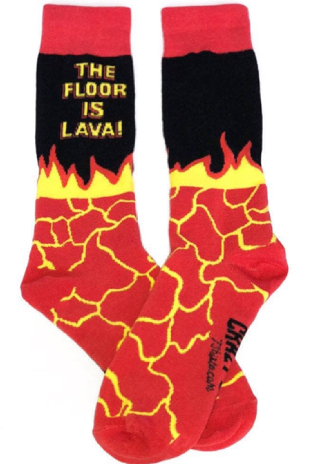 CRAZY DOG BRAND MEN’S SOCKS ‘THE FLOOR IS LAVA’ - Novelty Socks for Less