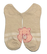 CARE BEARS Ladies 5 Pair Of No Show Socks FUNSHINE BEAR & CHEER BEAR - Novelty Socks for Less