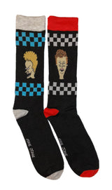 BEAVIS AND BUTT-HEAD Mens 2 Pair Crew Socks - Novelty Socks for Less