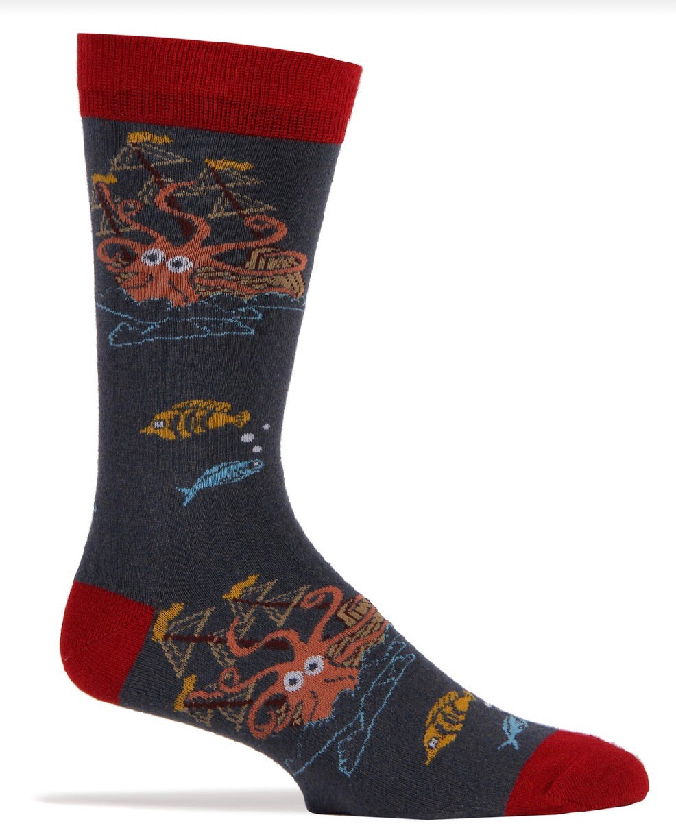 OOOH GEEZ Brand Men’s KRAKEN Socks - Novelty Socks for Less