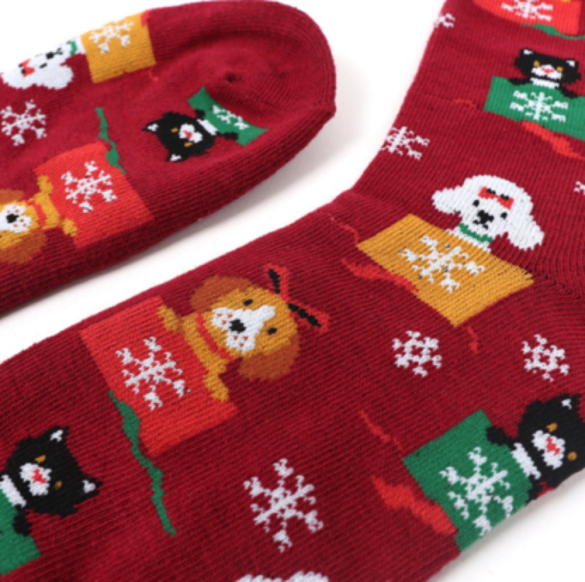 PARQUET BRAND Ladies CHRISTMAS CATS & DOGS Socks - Novelty Socks for Less