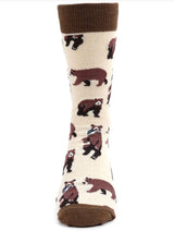 PARQUET Brand Ladies BROWN BEARS Socks - Novelty Socks for Less