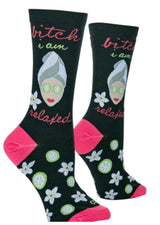 COOL SOCKS BRAND LADIES ‘BITCH I AM RELAXED’ SOCKS - Novelty Socks for Less