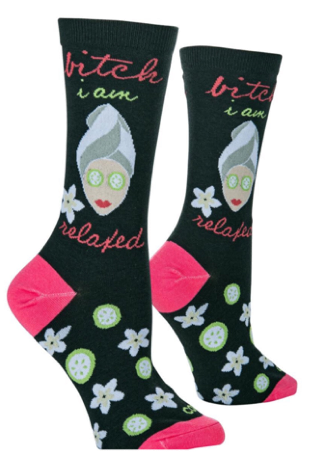 COOL SOCKS BRAND LADIES ‘BITCH I AM RELAXED’ SOCKS - Novelty Socks for Less