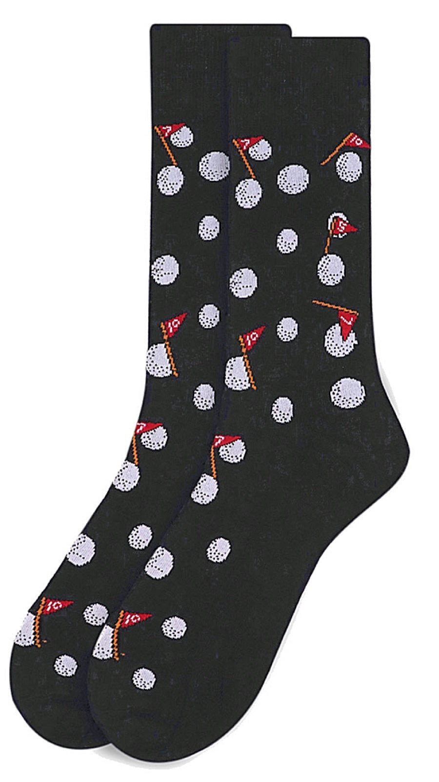 PARQUET Brand Men’s GOLF Socks GOLF BALLS & CLUBS (CHOOSE COLOR GRAY OR BLACK) - Novelty Socks for Less