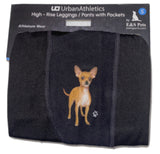 URBAN ATHLETICS Ladies CHIHUAHUA High Rise Leggings With Pockets E&S Pets - Novelty Socks for Less