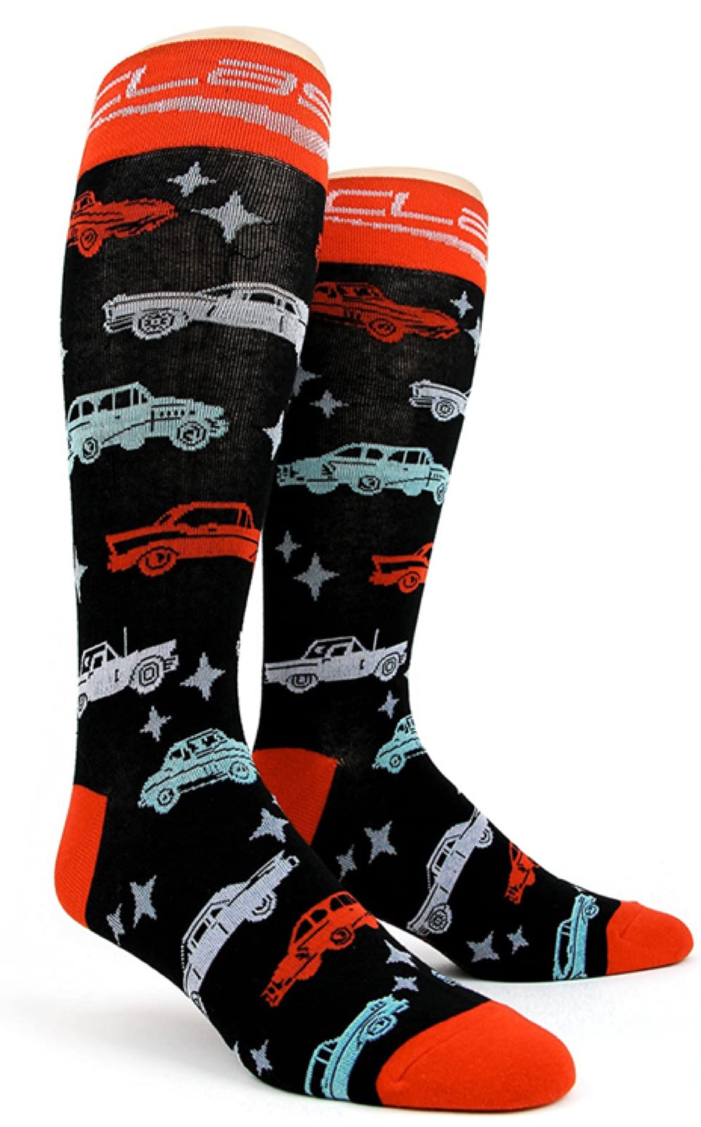 FOOT TRAFFIC BRAND MEN’S VINTAGE CARS SOCKS - Novelty Socks for Less