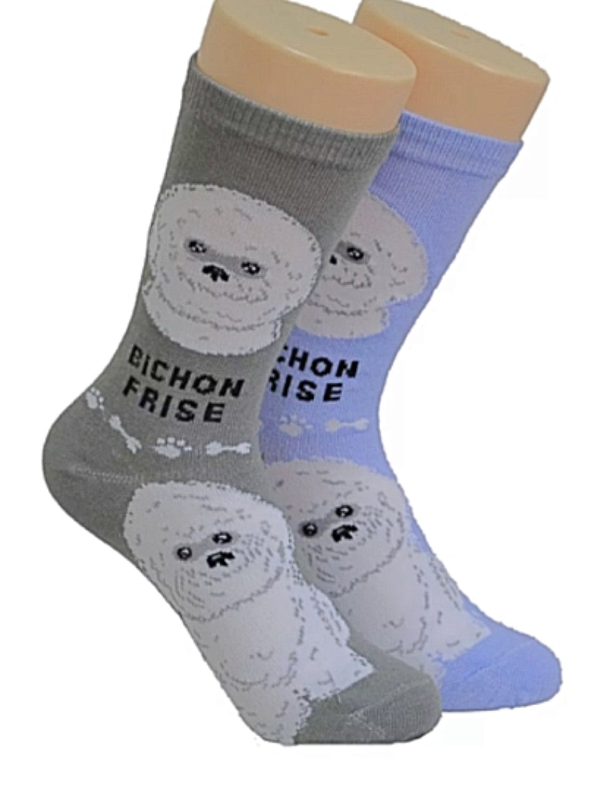 FOOZYS BRAND Ladies 2 Pair BICHON FRISE Socks - Novelty Socks for Less