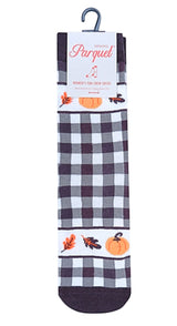 PARQUET Brand Ladies PUMPKINS & LEAVES Socks - Novelty Socks for Less