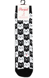 PARQUET Ladies BLACK & WHITE CAT Socks - Novelty Socks for Less