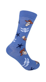 Disney’s TOY STORY 4 Men’s 2 Pair Socks SHERIFF WOODY & BULLSEYE - Novelty Socks for Less