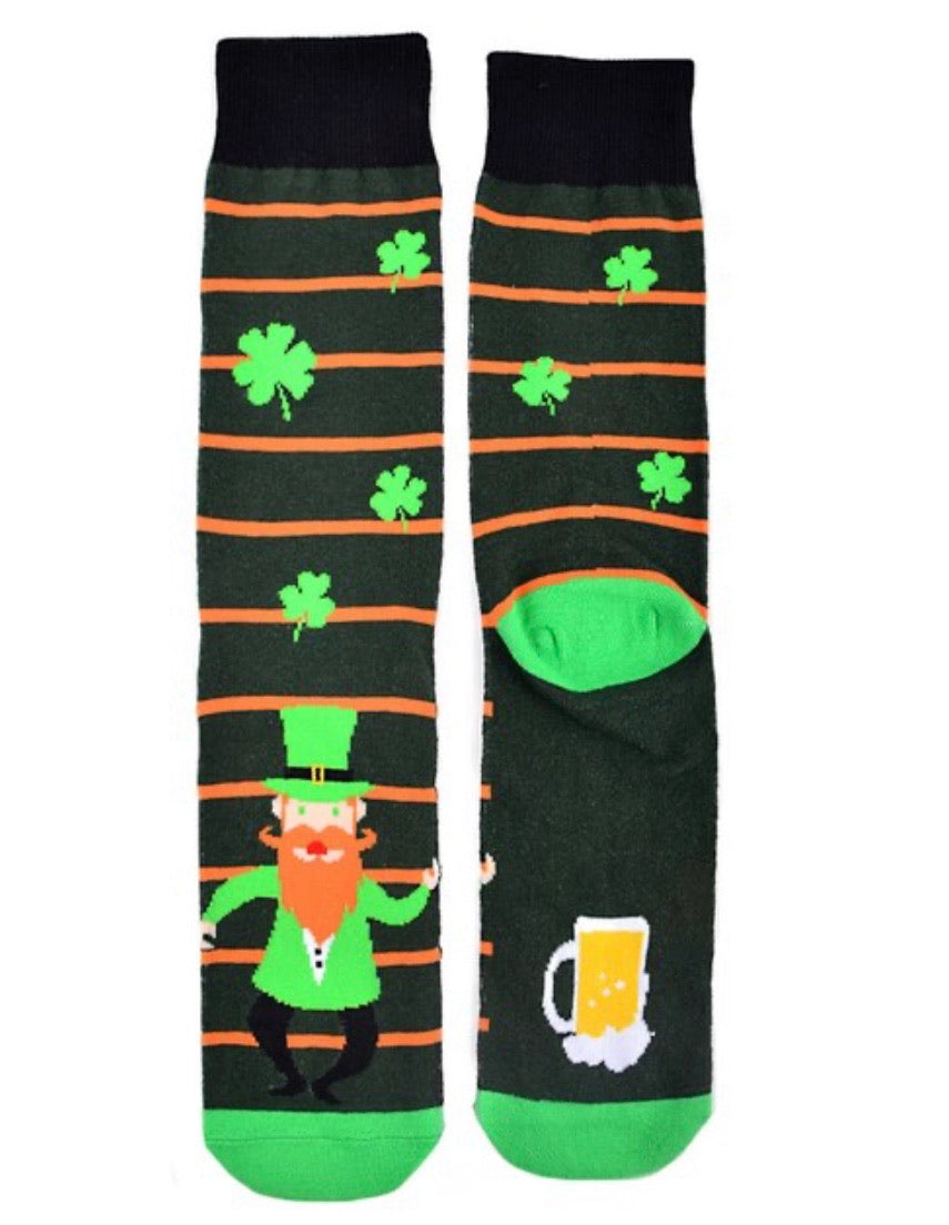 PARQUET Mens LEPRECHAUN/BEER Socks - Novelty Socks for Less