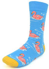 Parquet Brand Men’s GIANT PINK FLAMINGO RAFTS Socks - Novelty Socks for Less