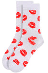 PARQUET Brand Ladies VALENTINES DAY LIPS/KISSES Socks - Novelty Socks for Less