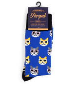 Parquet Brand Men’s COOL CATS Socks - Novelty Socks for Less
