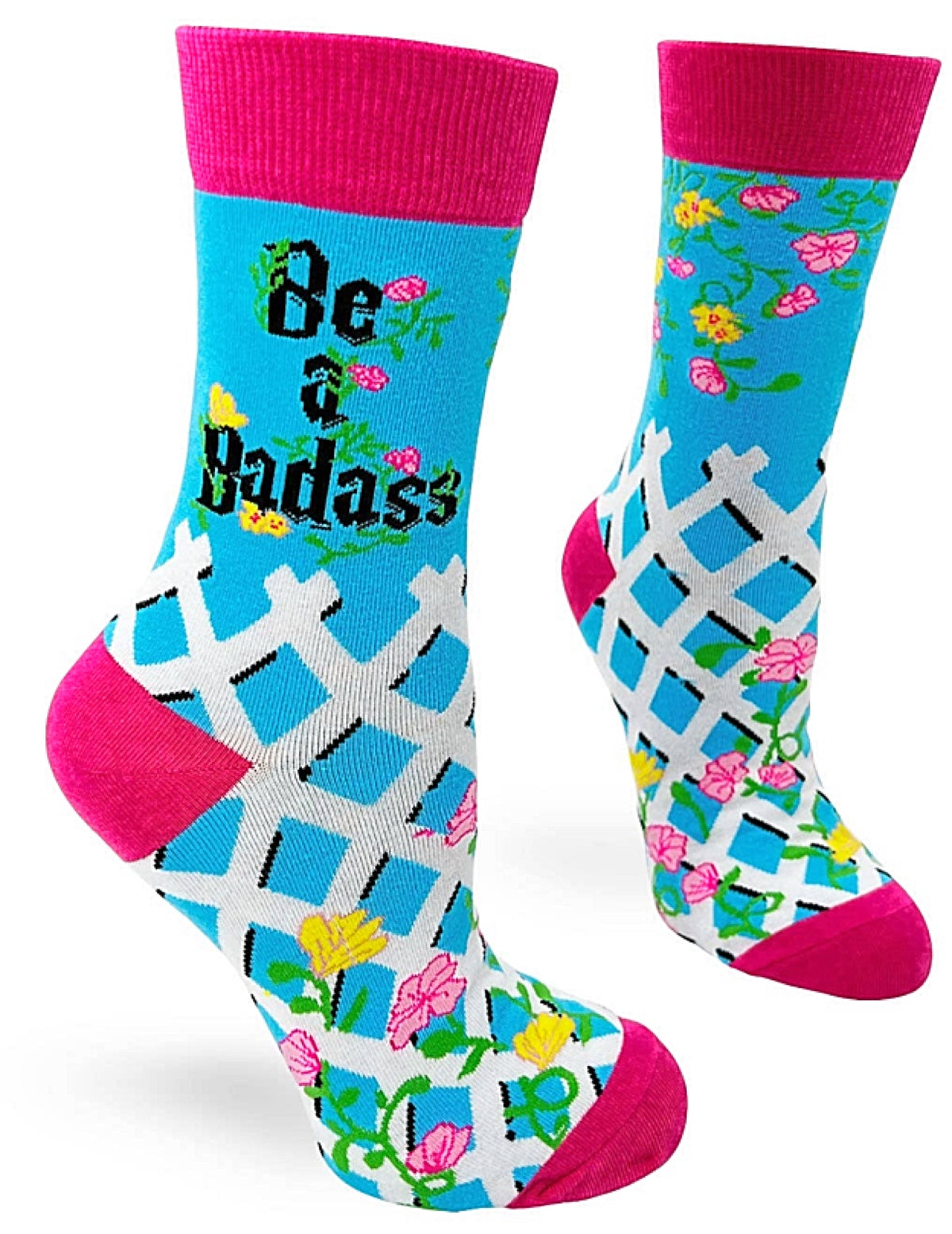 FABDAZ BRAND LADIES ‘BE A BADASS’ SOCKS - Novelty Socks for Less