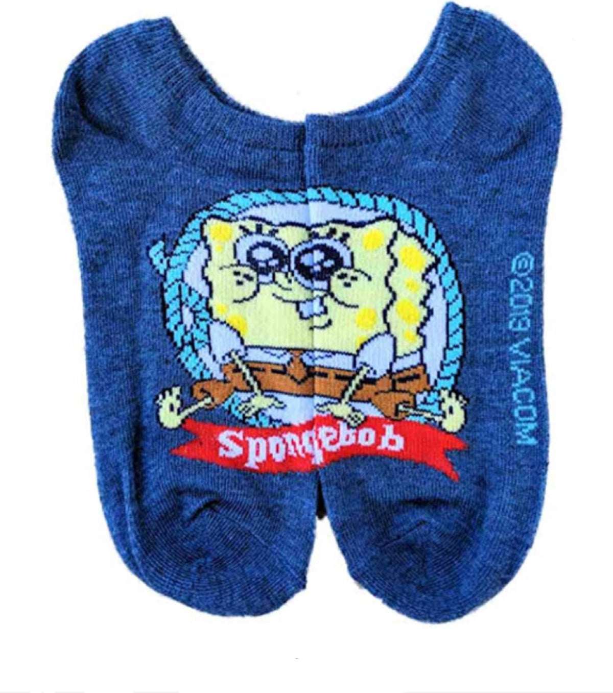 SPONGEBOB SQUAREPANTS Ladies 5 Pair Of No Show Socks - Novelty Socks for Less