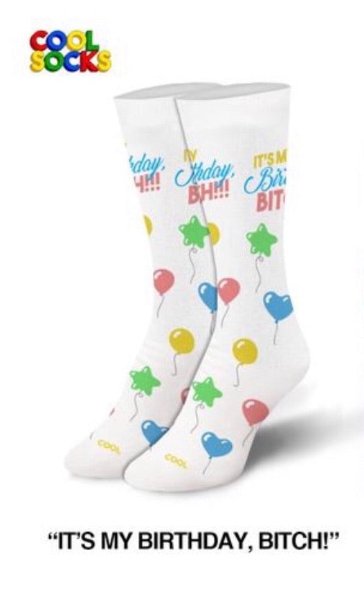COOL SOCKS Ladies IT’S MY BIRTHDAY BITCH’ Socks - Novelty Socks for Less
