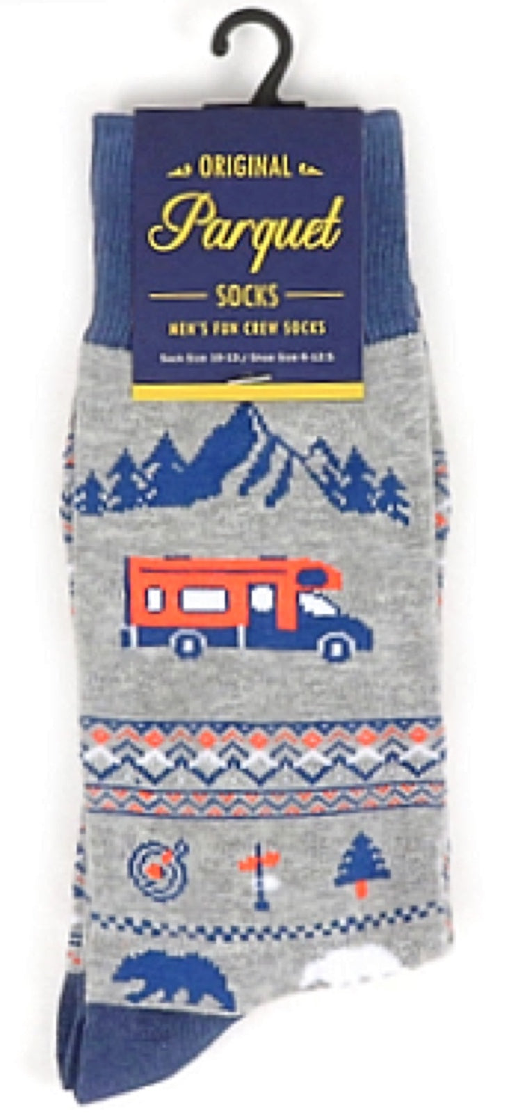 PARQUET BRAND Mens ROAD TRIP Socks - Novelty Socks for Less