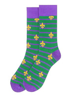PARQUET Brand Men’s MARDI GRAS Socks - Novelty Socks for Less