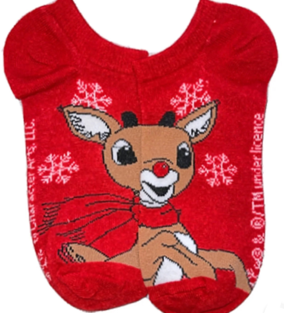 RUDOLPH THE RED-NOSED REINDEER LADIES 10 Pair Of Low Show CHRISTMAS SOCKS - Novelty Socks for Less