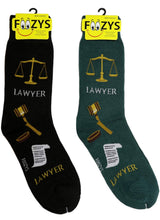 FOOZYS Brand Men’s 2 Pair OF LAWYER Socks - Novelty Socks for Less