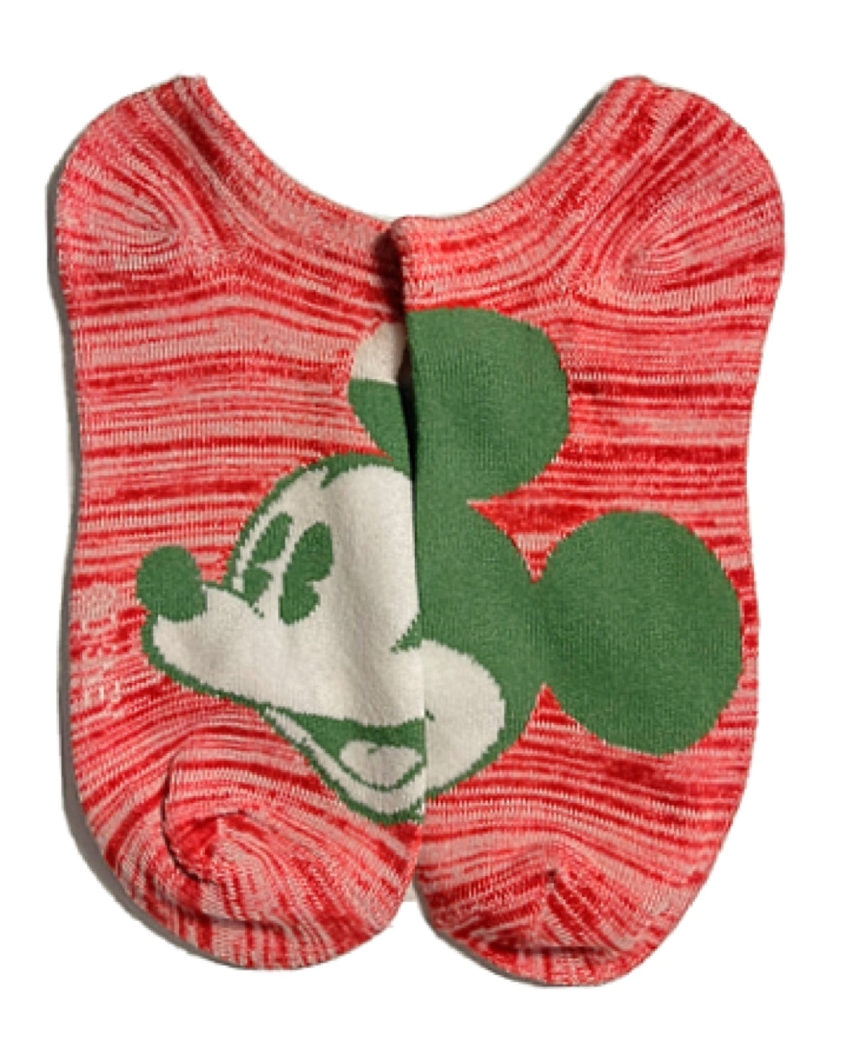 DISNEY MICKEY & MINNIE Ladies 6 Pair Of CHRISTMAS No Show Socks - Novelty Socks for Less