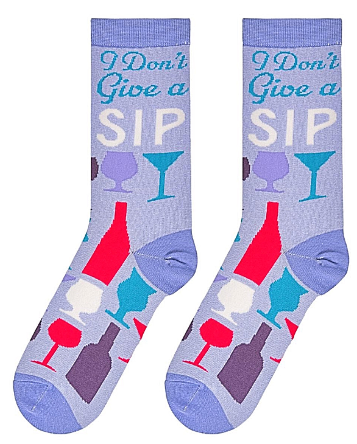 COOL SOCKS BRAND LADIES WINE SOCKS ‘I DON’T GIVE A SIP’ - Novelty Socks for Less