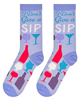 COOL SOCKS BRAND LADIES WINE SOCKS ‘I DON’T GIVE A SIP’ - Novelty Socks for Less