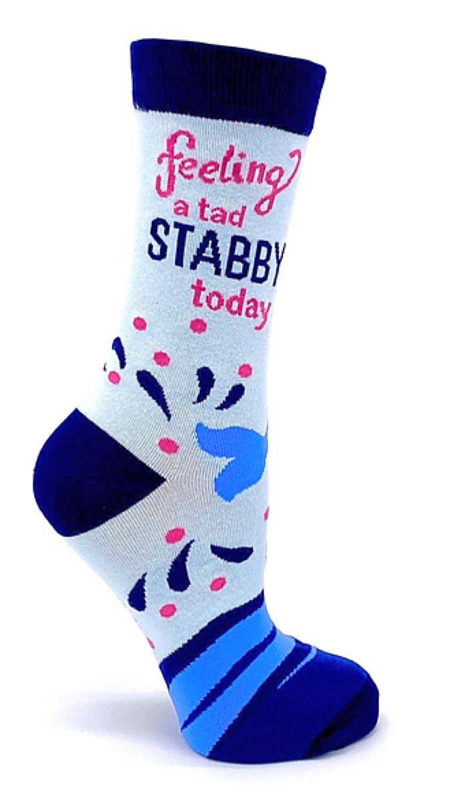 FABDAZ Brand Ladies NARWHAL Socks ‘FEELING A TAD STABBY TODAY’ - Novelty Socks for Less