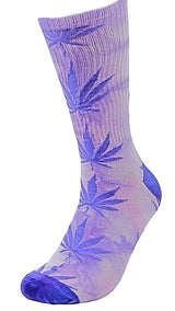 PARQUET Brand Men’s TIE DYE MARIJUANA POT Socks - Novelty Socks for Less
