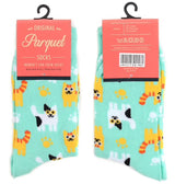 Parquet Brand Ladies KITTENS & PAW PRINTS Socks - Novelty Socks for Less