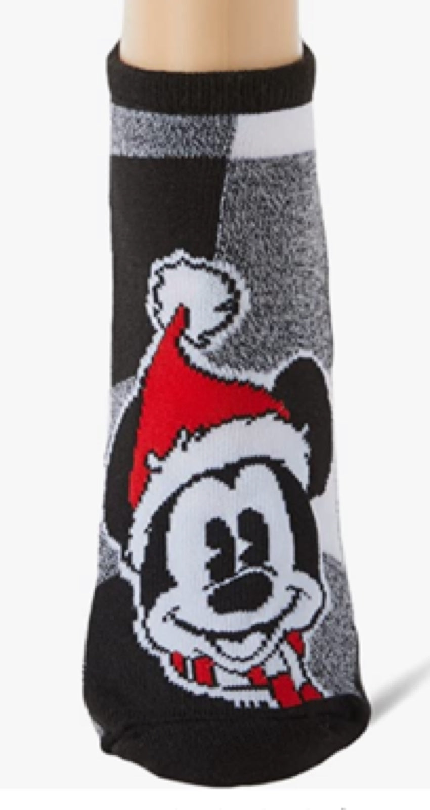 DISNEY Ladies 5 Pair Of CHRISTMAS No Show Socks MICKEY & MINNIE - Novelty Socks for Less