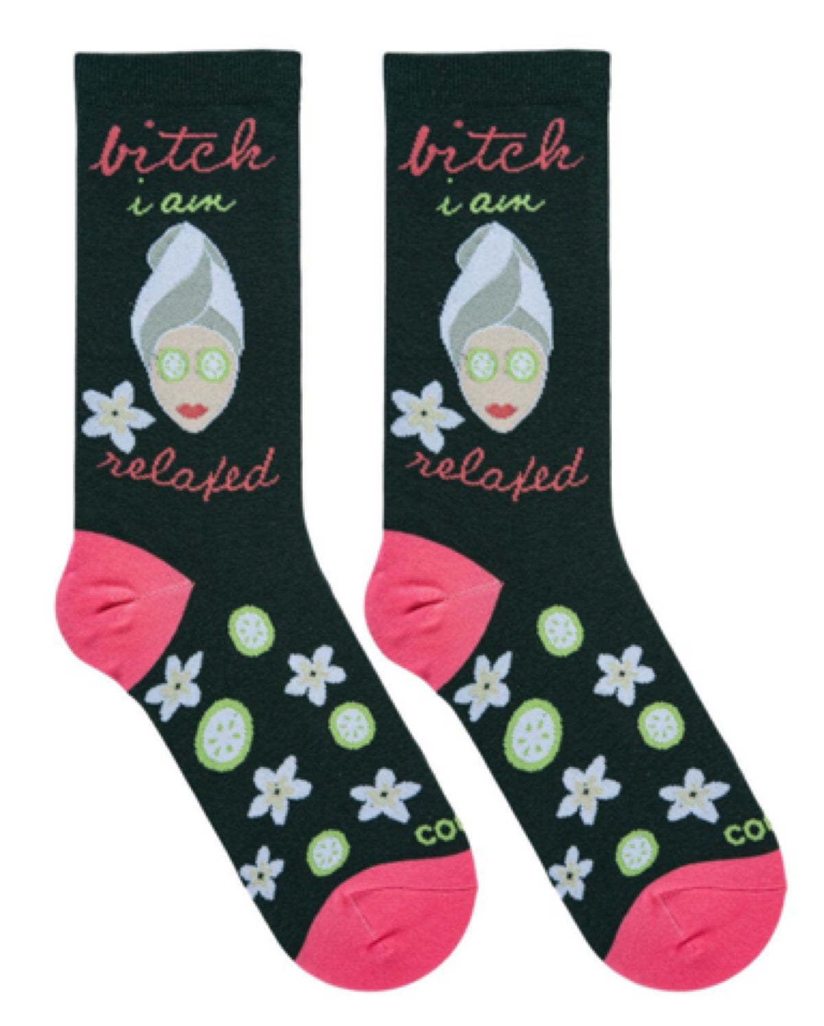 COOL SOCKS BRAND LADIES ‘BITCH I AM RELAXED’ SOCKS - Novelty Socks for Less