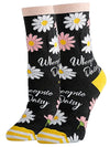 OOOH YEAH Brand Ladies DAISY Socks ‘WHOOPSIE DAISY’ - Novelty Socks for Less