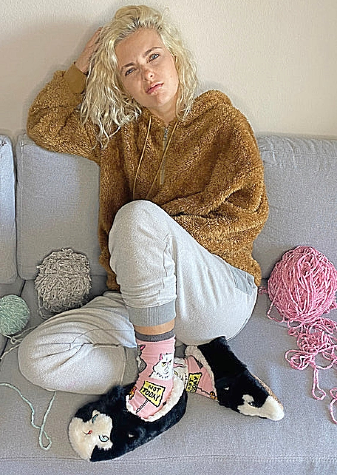 OOOH YEAH Brand Ladies CAT Socks ‘NOPE NOT TODAY’ - Novelty Socks for Less