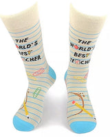 PARQUET Brand Men’s THE WORLD’S BEST TEACHER’ Socks - Novelty Socks for Less