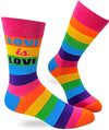 FABDAZ BRAND MEN’S PRIDE SOCKS ‘LOVE IS LOVE’ - Novelty Socks for Less